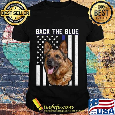 German shepherd back the blue american flag independence day shirt