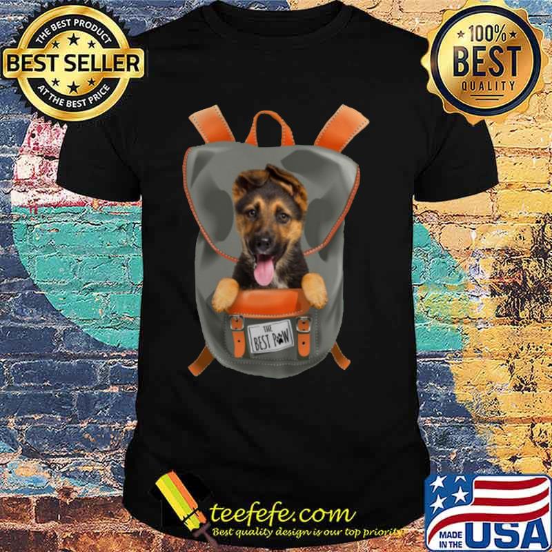 German shepherd in the backpack the best paw shirt German shepherd in the backpack the best paw shirt