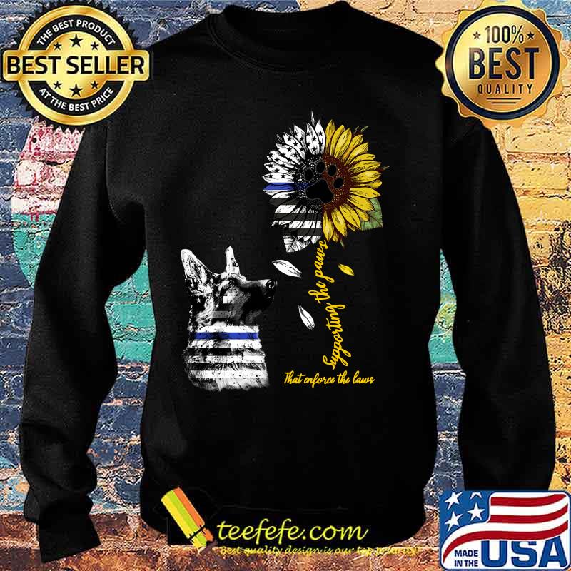 German shepherd supporting the paws that enforce the laws sunflower american flag independence day s Sweater German shepherd supporting the paws that enforce the laws sunflower american flag independence day s Sweater