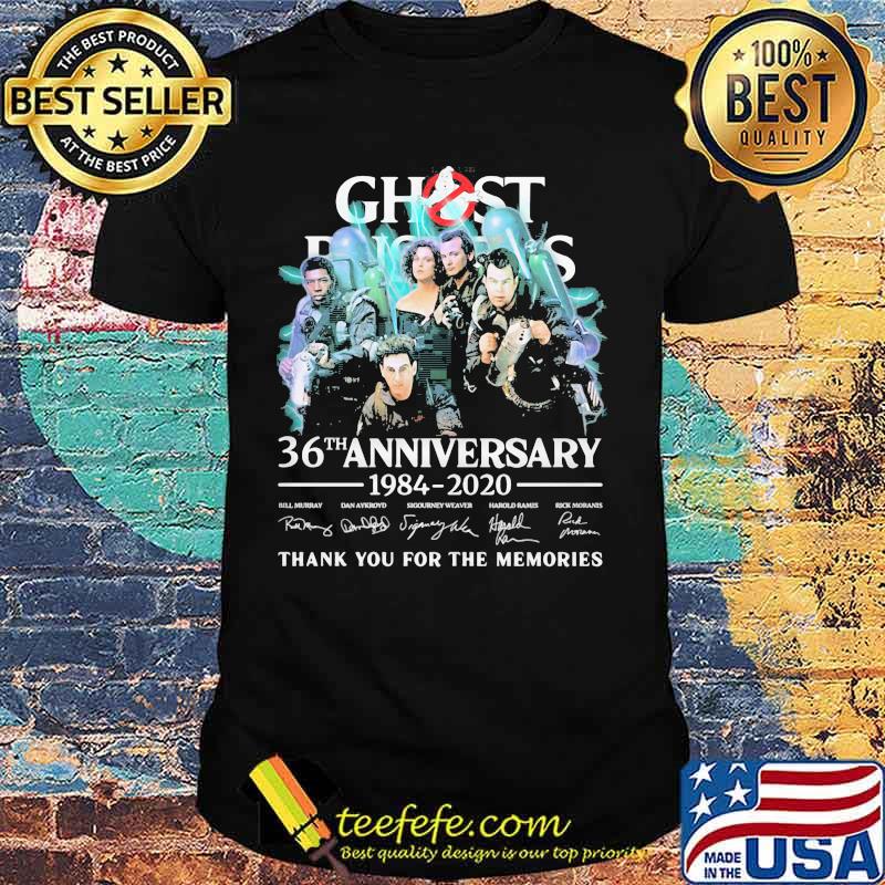 Ghost 36th anniversary 1984 2020 thank you for the memories signatures shirt Ghost 36th anniversary 1984 2020 thank you for the memories signatures shirt