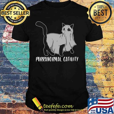 Ghost black cat purranormal cativity shirt