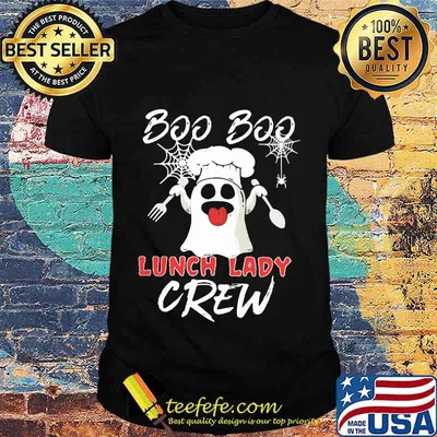 Ghost chef boo boo lunch lady crew shirt