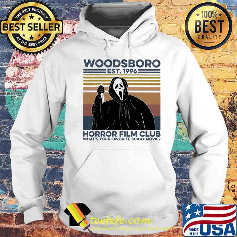 Ghost woodsboro est 1996 horror film club what's your favorite scary movie vintage retro s Hoodie Ghost woodsboro est 1996 horror film club what's your favorite scary movie vintage retro s Hoodie
