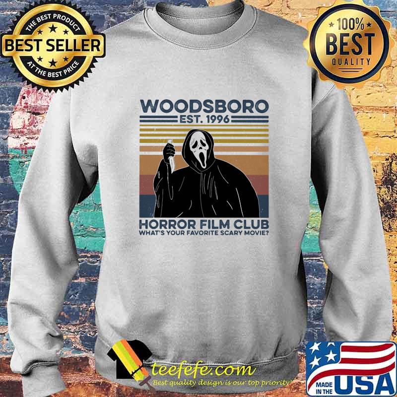 Ghost woodsboro est 1996 horror film club what's your favorite scary movie vintage retro s Sweater Ghost woodsboro est 1996 horror film club what's your favorite scary movie vintage retro s Sweater