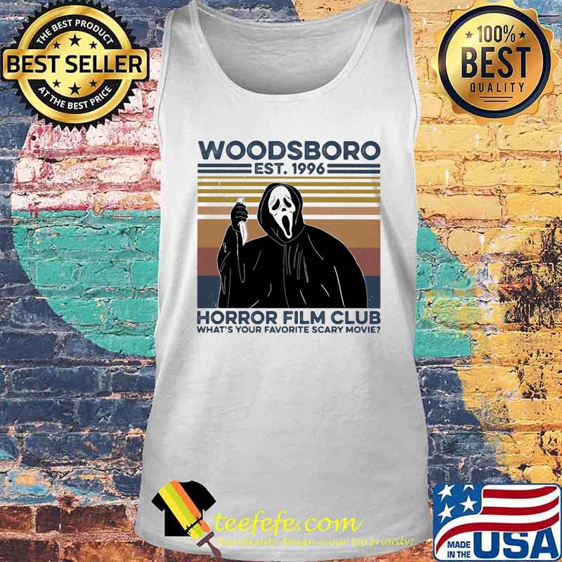Ghost woodsboro est 1996 horror film club what's your favorite scary movie vintage retro s Tank top Ghost woodsboro est 1996 horror film club what's your favorite scary movie vintage retro s Tank top