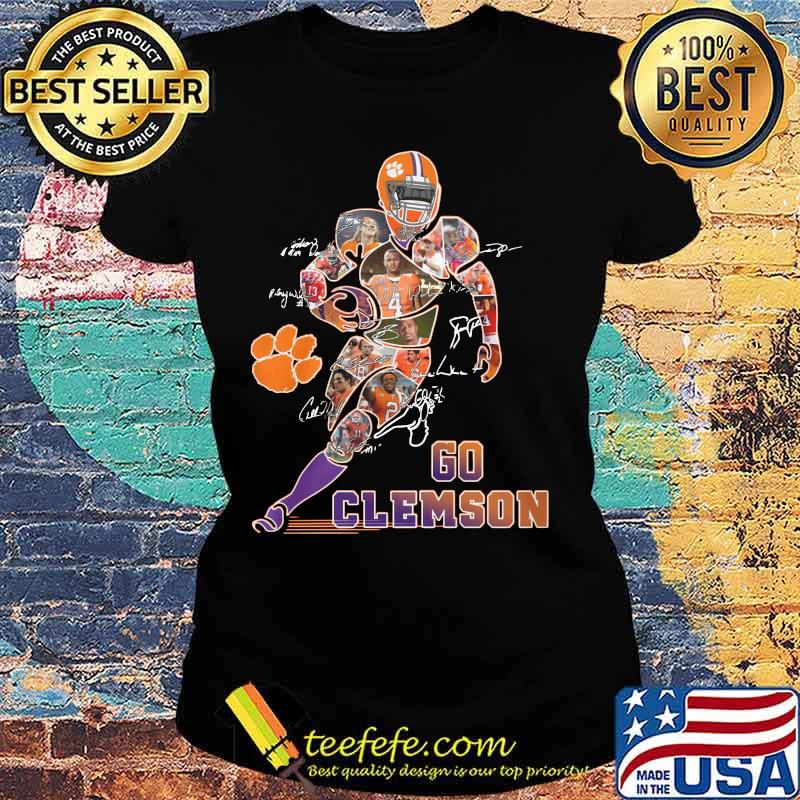 Go clemson tigers football players signatures s Ladies tee Go clemson tigers football players signatures s Ladies tee
