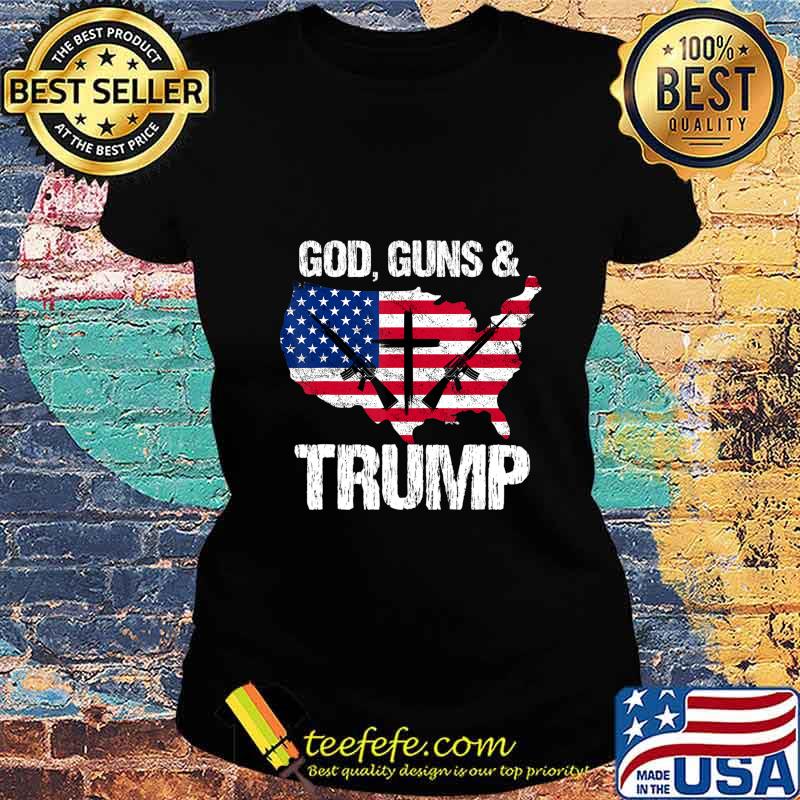 God Guns and Trump 2020 Pride USA Flag Tee 2nd Amendment T-Shirt Ladies tee God Guns and Trump 2020 Pride USA Flag Tee 2nd Amendment T-Shirt Ladies tee