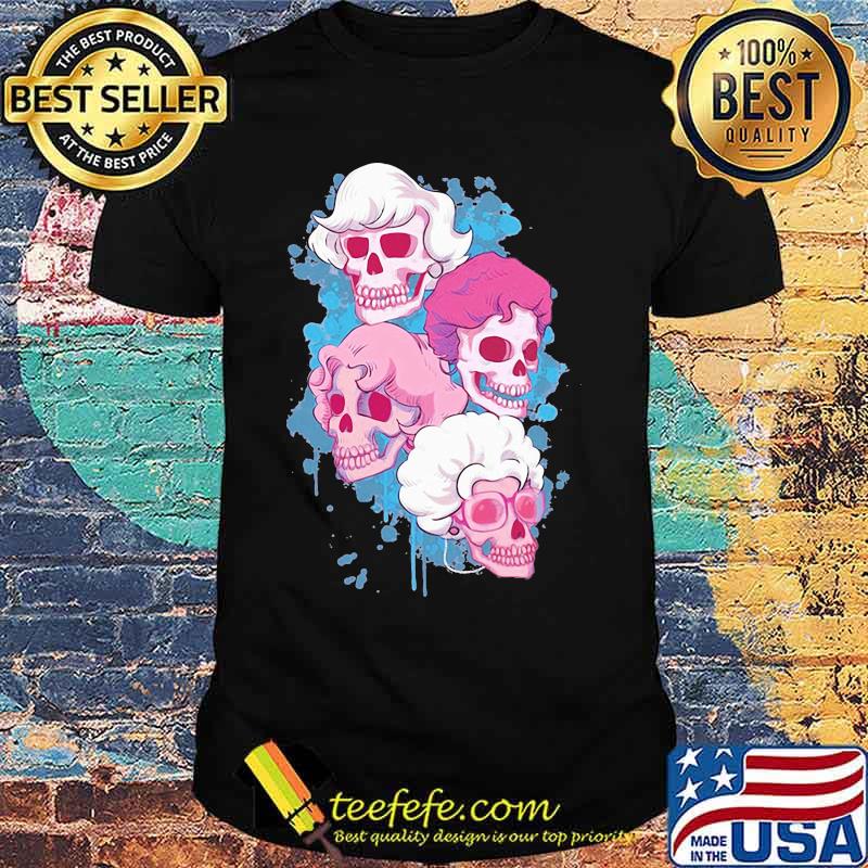 Golden girls skulls halloween art shirt Golden girls skulls halloween art shirt