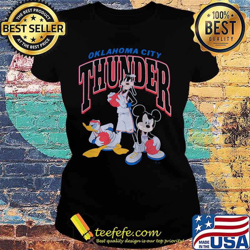 Goofy donald duck and mickey mouse football player oklahoma city thunder s Ladies tee Goofy donald duck and mickey mouse football player oklahoma city thunder s Ladies tee