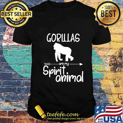 Gorillas Are My Spirit Animal Gift For Men Women Ape Primate Premium T-Shirt