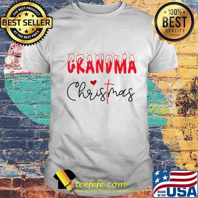 Grandma merry christmas heart shirt