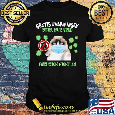 Gratis Umarmungen Nein Nur Spab Fass Mich Night An Cat Face Mask Coronavirus Shirt