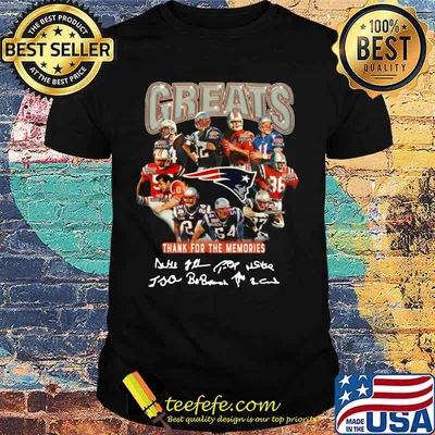 Greats new england patriots thank you for the memories signatures shirt