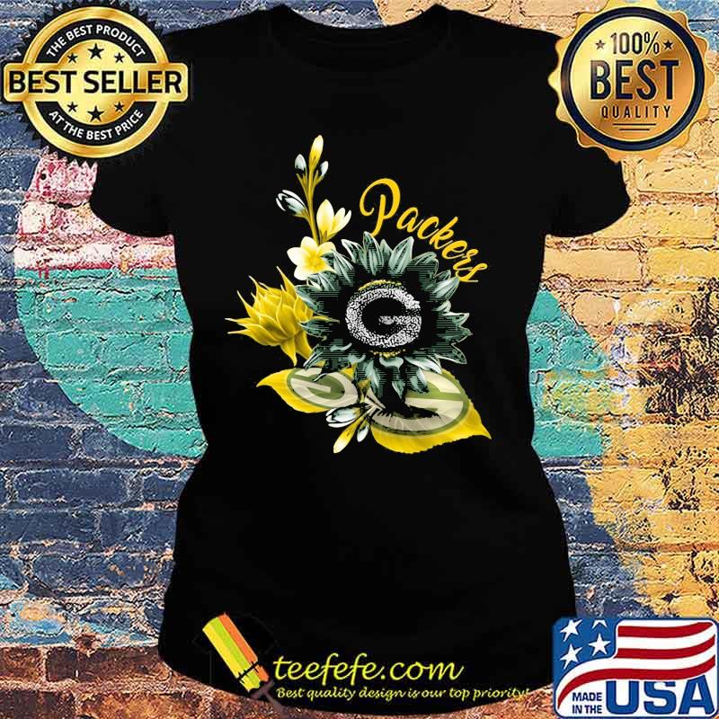 Green bay packers football logo flowers s Ladies tee Green bay packers football logo flowers s Ladies tee