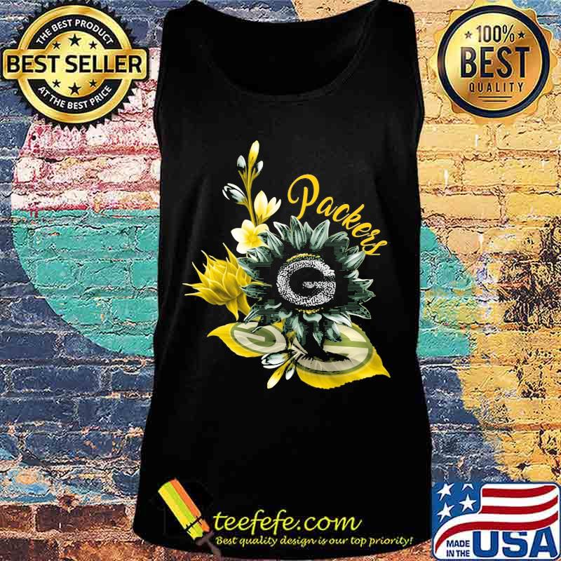 Green bay packers football logo flowers s Tank top Green bay packers football logo flowers s Tank top