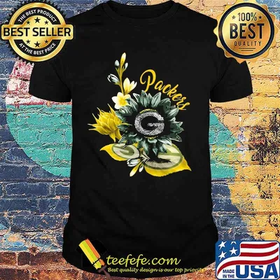 Green bay packers football logo flowers shirt