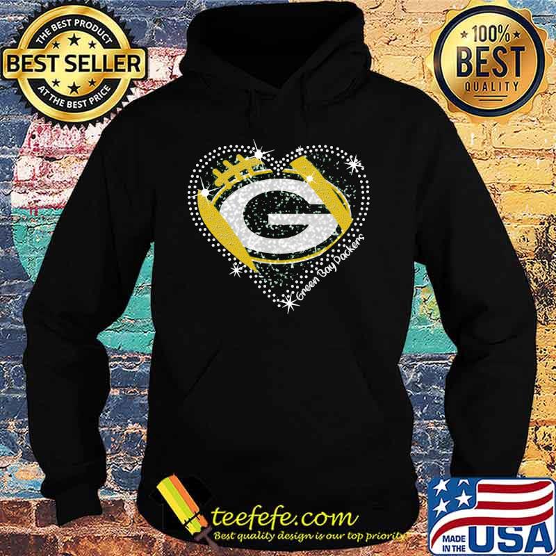 Green bay packers football logo heart s Hoodie Green bay packers football logo heart s Hoodie
