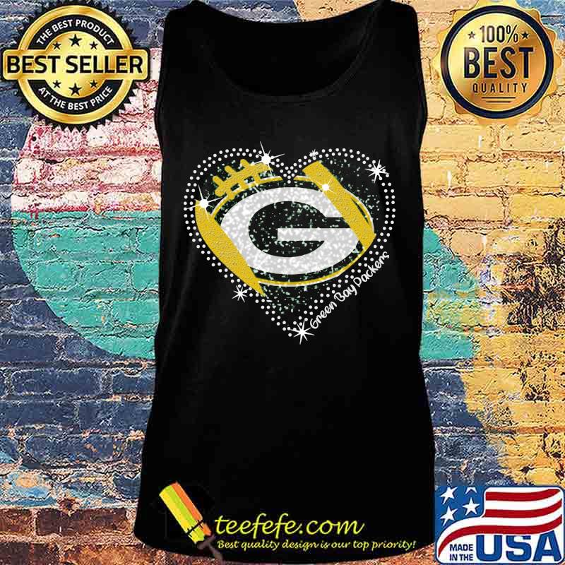 Green bay packers football logo heart s Tank top Green bay packers football logo heart s Tank top