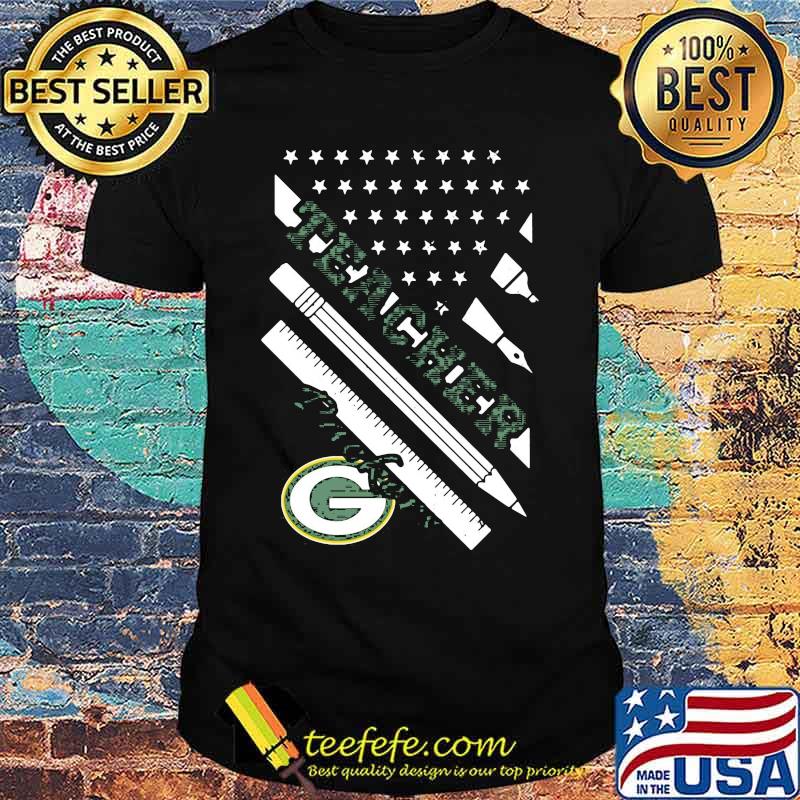 Green bay packers football pen america flag independence day shirt
