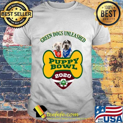 Green dogs unleashed puppy bowls 2020 shirt