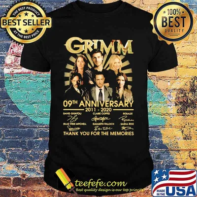 Grimm 09th anniversary 2011 2020 thank you for the memories signatures shirt