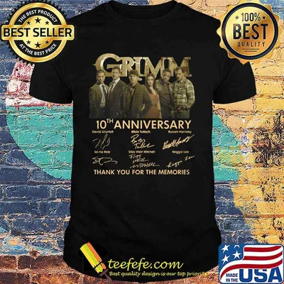 Grimm 10th anniversary thank you for the memories signatures shirt