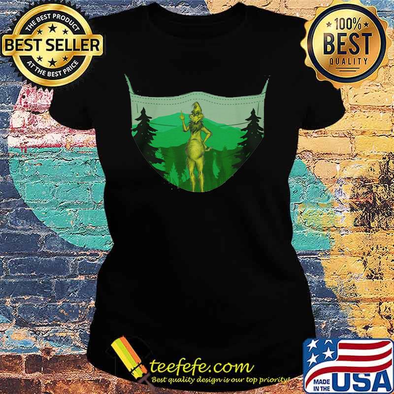 Grinch mask mountain covid-19 s Ladies tee Grinch mask mountain covid-19 s Ladies tee