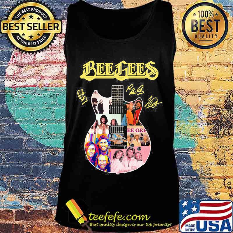 Guitar bee gees band members signatures s Tank top Guitar bee gees band members signatures s Tank top