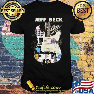 Guitar jeff beck band members signatures shirt