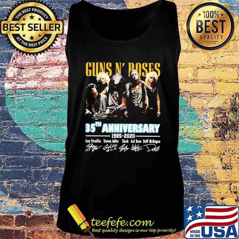 Guns n rose 35th anniversary 1985 2020 members signatures s Tank top Guns n rose 35th anniversary 1985 2020 members signatures s Tank top