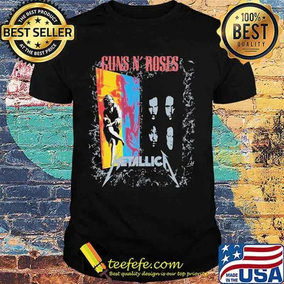 Guns n roses metallica band shirt