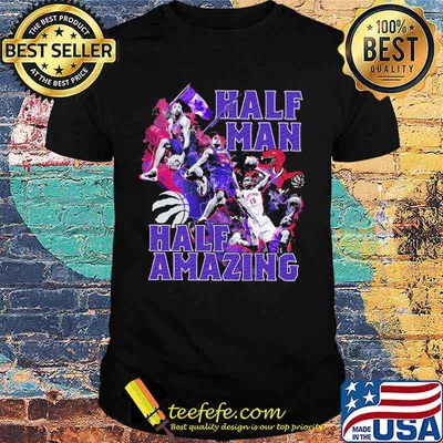 Half half amazing toronto raptors basketball team shirt