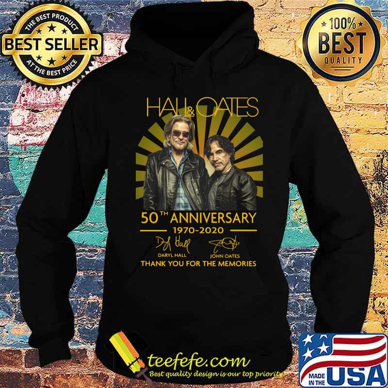 Hall and oates 50th anniversary 1970 2020 thank you for the memories signatures s Hoodie Hall and oates 50th anniversary 1970 2020 thank you for the memories signatures s Hoodie