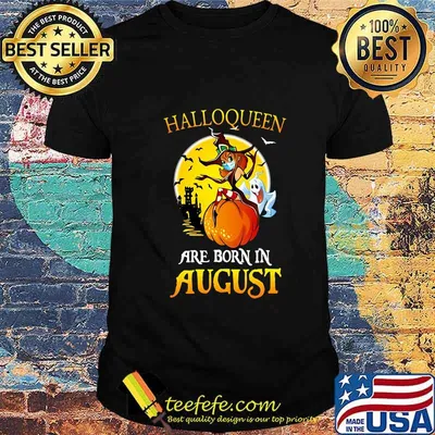 Halloqueen witch mask are born in august shirt