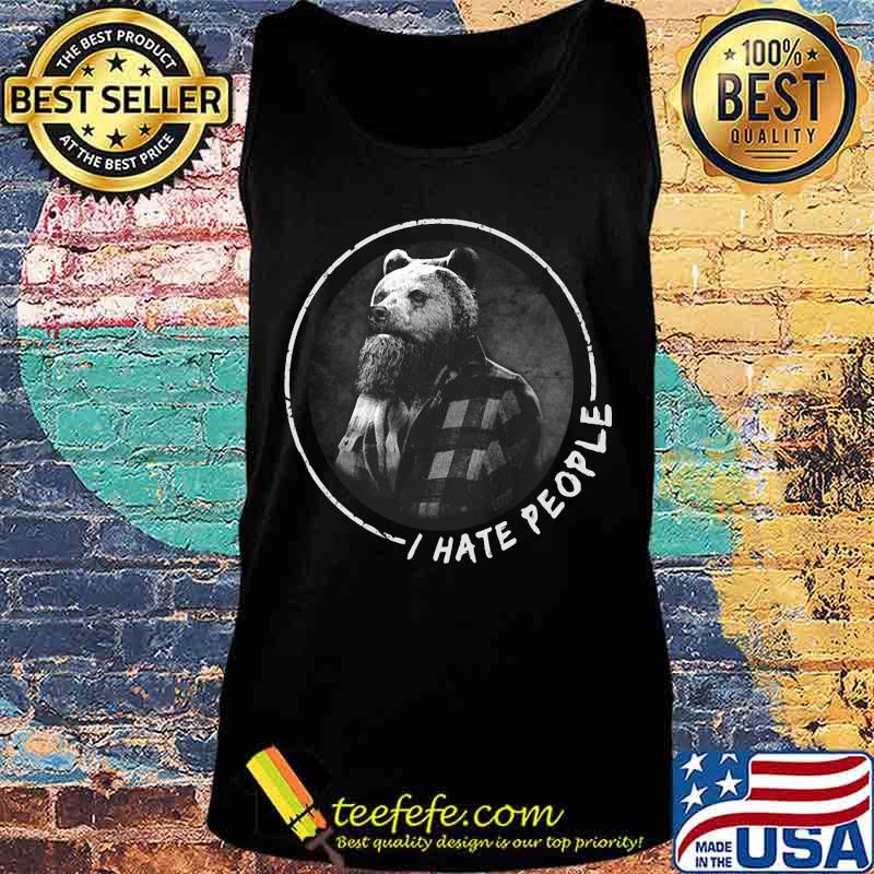 Halloween bear beard i hate people s Tank top Halloween bear beard i hate people s Tank top