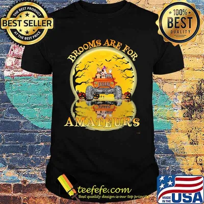 Halloween Brooms are for amateurs Dogs jeep shirt