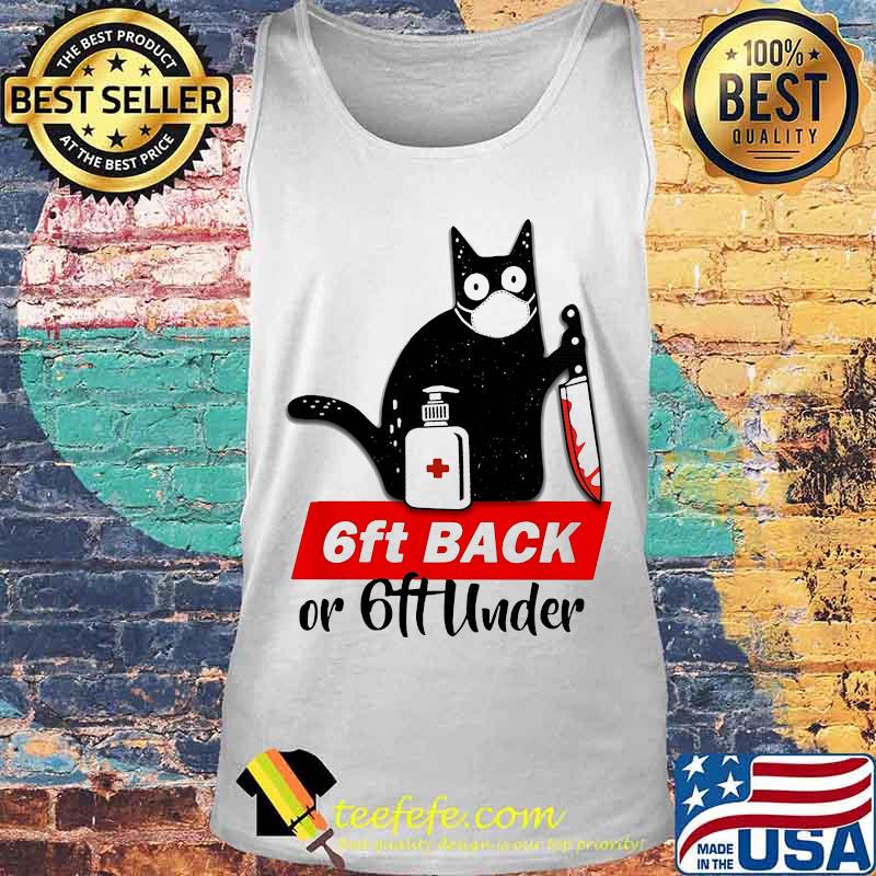 Halloween cat mask holding knife 6ft back or 6 ft under s Tank top Halloween cat mask holding knife 6ft back or 6 ft under s Tank top