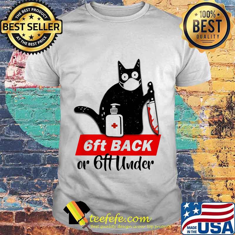 Halloween cat mask holding knife 6ft back or 6 ft under shirt Halloween cat mask holding knife 6ft back or 6 ft under shirt