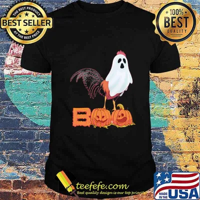 Halloween chicken ghost boo pumpkin shirt