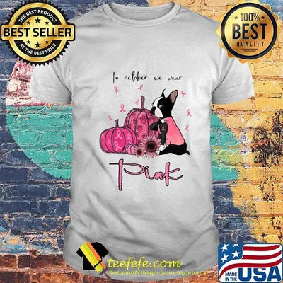 Halloween chihuahua in october we wear pink sunflower pumpkins and cancer awareness shirt