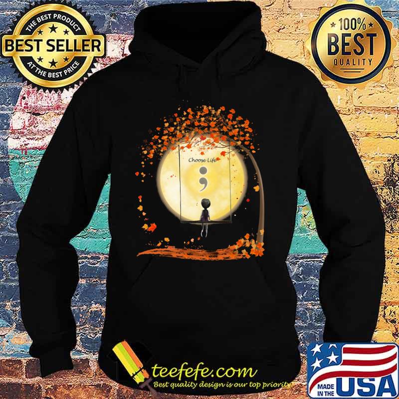 Halloween choose life girl leaves tree moon s Hoodie Halloween choose life girl leaves tree moon s Hoodie