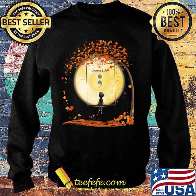 Halloween choose life girl leaves tree moon s Sweater Halloween choose life girl leaves tree moon s Sweater