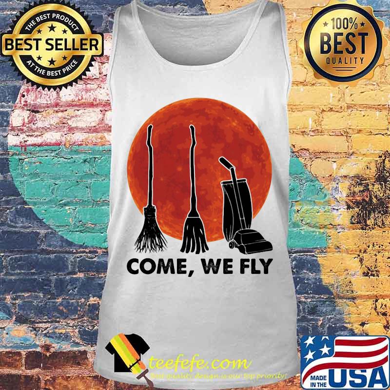 Halloween come we fly broomstick vacuum cleaner sunset s Tank top Halloween come we fly broomstick vacuum cleaner sunset s Tank top