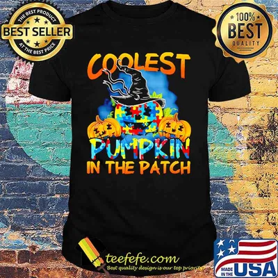 Halloween coolest pumpkin in the patch autism shirt
