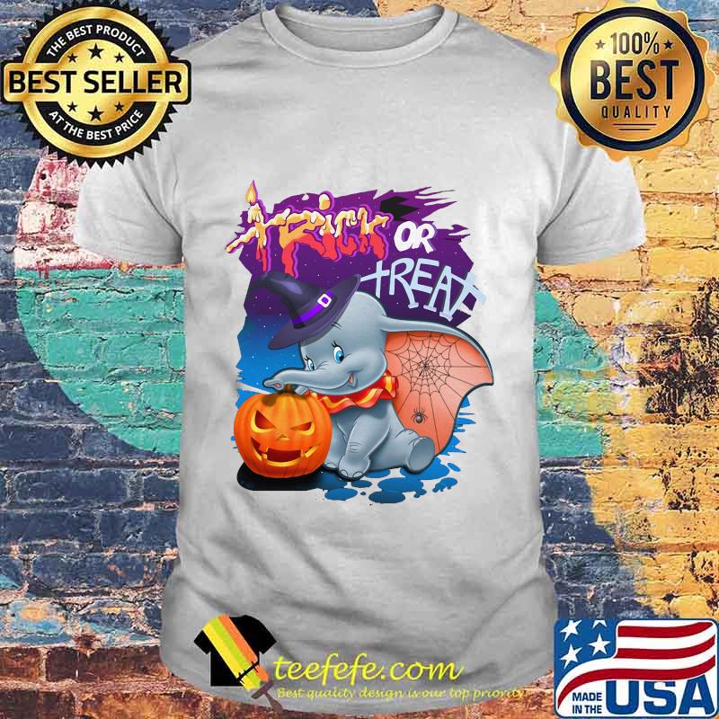 Halloween elephant witch trick or treat pumpkin shirt