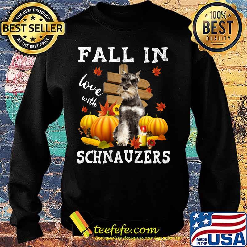 Halloween fall in love with schnauzers pumpkins s Sweater Halloween fall in love with schnauzers pumpkins s Sweater