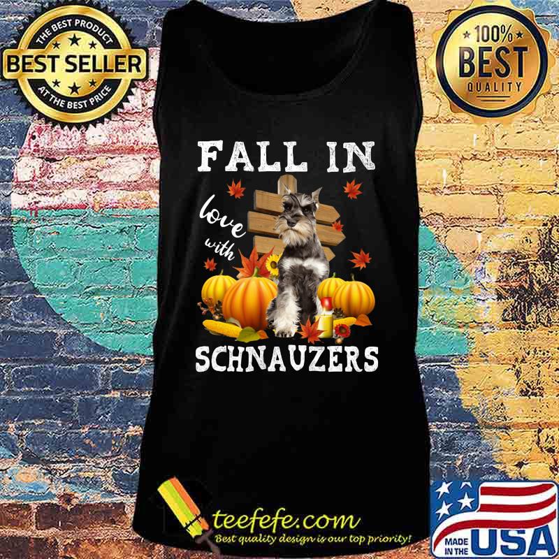 Halloween fall in love with schnauzers pumpkins s Tank top Halloween fall in love with schnauzers pumpkins s Tank top