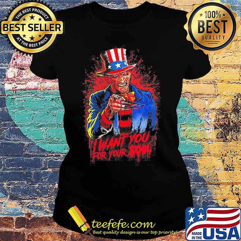 Halloween freddy krueger i want you for your soul bloods s Ladies tee Halloween freddy krueger i want you for your soul bloods s Ladies tee