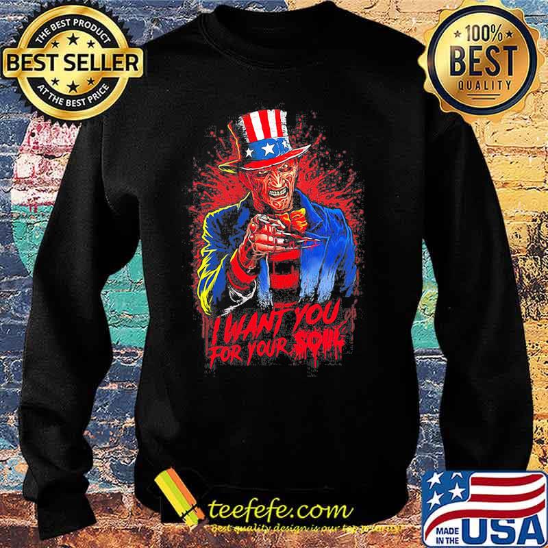Halloween freddy krueger i want you for your soul bloods s Sweater Halloween freddy krueger i want you for your soul bloods s Sweater