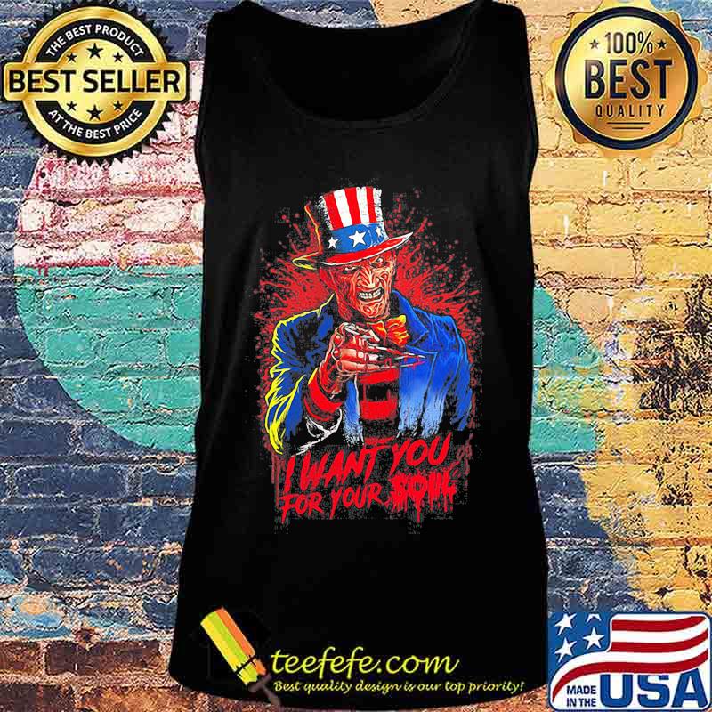 Halloween freddy krueger i want you for your soul bloods s Tank top Halloween freddy krueger i want you for your soul bloods s Tank top